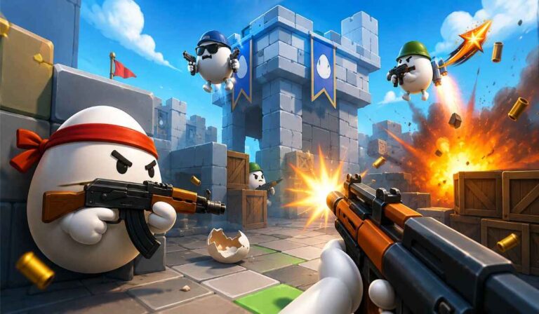 Shell Shockers egg FPS browser game with fast-paced multiplayer battles