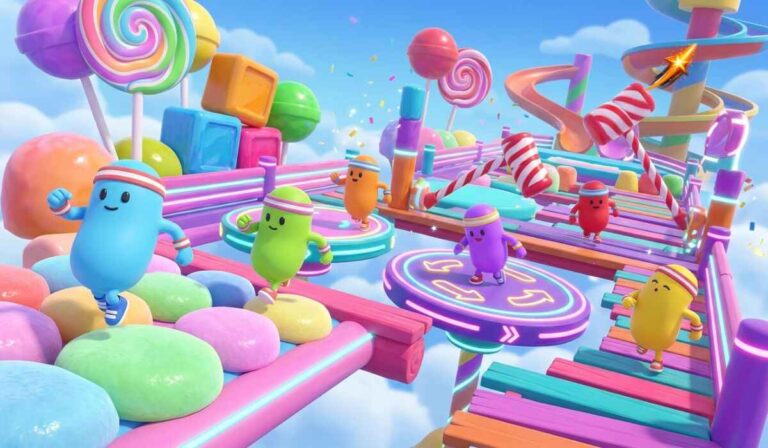 Lolbeans multiplayer obstacle racing game with colorful bean characters